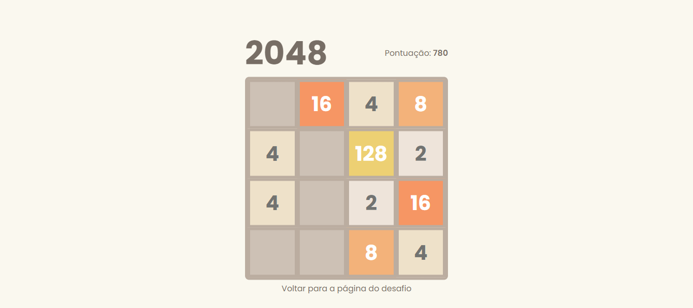 Dia 12: 2048 Game