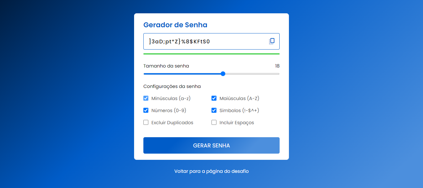 Dia 13: Gerador de Senha